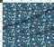 Whimsical Bees Outer Space Celestial Night Sky Exploration Astronauts Blue Yellow Custom Printed Fabric by Spoonflower Various Fabrics by the Yard or Fat Quarter
